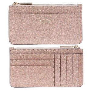 Kate Spade Shimmy Large Slim Card Holder - Champagne/ Rose Gold